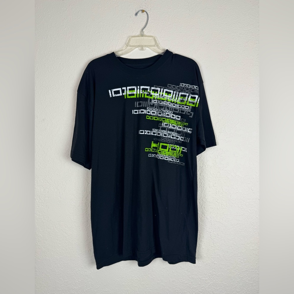 Digital Print Black T-Shirt